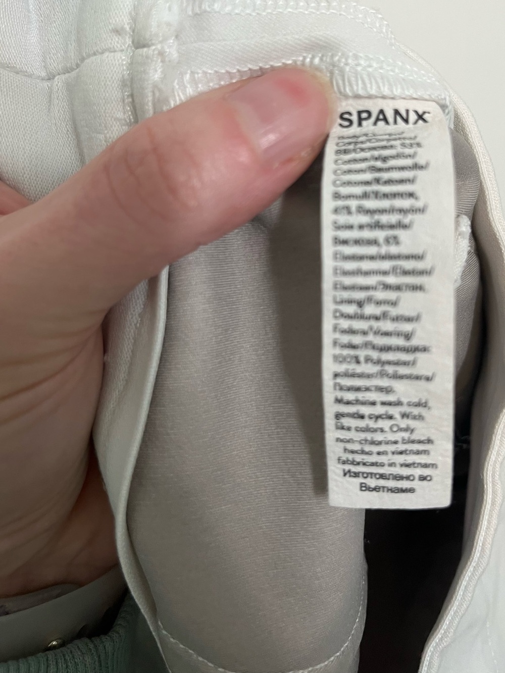 SPANX Classic White On-The-Go Slim Straight Ankle Pants Stretch Twill Size M - Picture 9 of 10